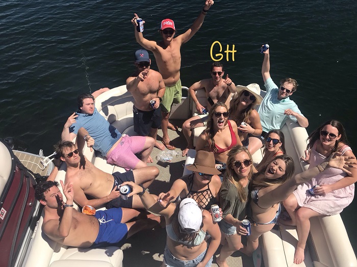 party on a boat