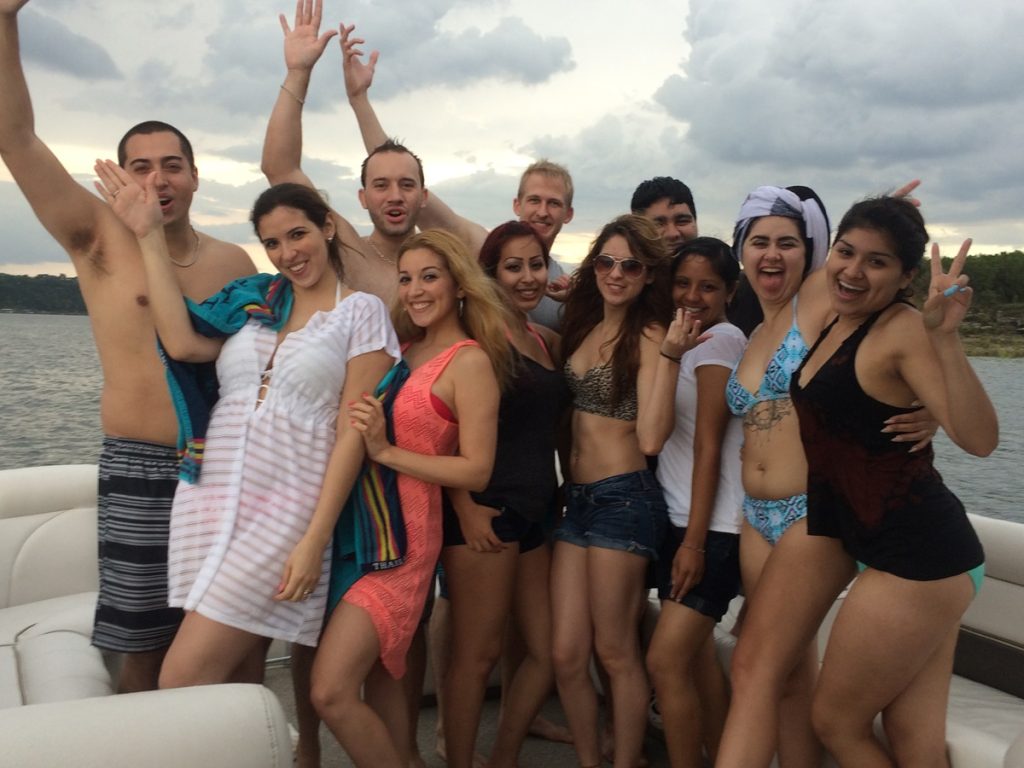 joint bachelor bachelorette party on lake travis